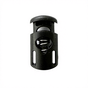 एब्स प्लास्टिक निकल-मुक्त गोल कॉर्ड ताले वसंत टॉगल स्टॉपर बैग दराज के लिए एकल डबल छेद - Product Image 2