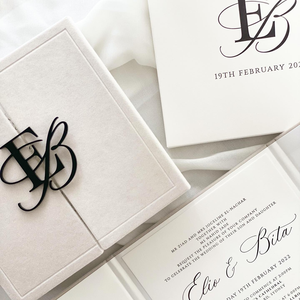 Ensemble <span class=keywords><strong>d</strong></span>'invitations de mariage de luxe à trois volets en feuille <span class=keywords><strong>d</strong></span>'<span class=keywords><strong>or</strong></span> <span class=keywords><strong>Champagne</strong></span> Texture Velours Couverture rigide <span class=keywords><strong>Carte</strong></span> acrylique transparente avec papier Love Made - Product Image 4