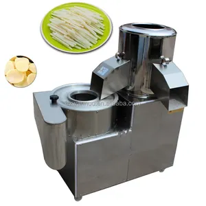 Tudo em um peeling automático da batata batata batata batatas fritas máquina de corte para venda