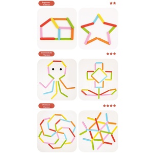 Juguetes de Rompecabezas Montessori para Preescolares, Palitos y Anillos Creativos, Rompecabezas Educativo para el Aprendizaje Temprano e <span class=keywords><strong>Inteligencia</strong></span> - Product Image 3