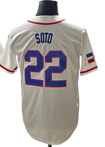 Camiseta de Béisbol de la República Dominicana 2026, Edición Local, <span class=keywords><strong>Blanca</strong></span>, Bordada # 22 <span class=keywords><strong>Soto</strong></span> # 27 Guerrero Jr # Ropa Deportiva Informal 23 Tatis Jr - Product Image 3