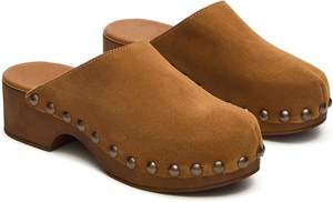 <span class=keywords><strong>Mules</strong></span> à <span class=keywords><strong>talon</strong></span> bas fermées à l'avant pour femmes, bout rond, talons <span class=keywords><strong>en</strong></span> <span class=keywords><strong>bois</strong></span> - Product Image 6