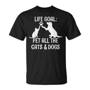 Camiseta Life Goal Pet All The Cats Dogs, regalo de rescate de animales para amantes de las mascotas - Product Image 2