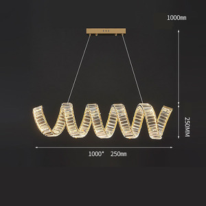 Lampe de remplacement magnétique en cristal pour <span class=keywords><strong>abat</strong></span>-<span class=keywords><strong>jour</strong></span> de luxe bar salon modulaire en forme de ressort éclairage moderne - Product Image 6