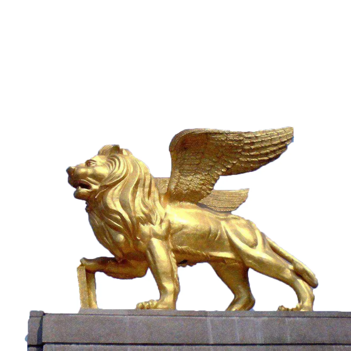 Statue d'animal de jardin extérieur sculptée à la main personnalisée sculpture de statue de lion en Bronze pour porte d'entrée