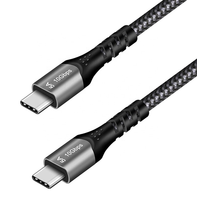 6Ft 10Gbps USB 3.1 Gen 2 Type C 100W Fast Charge 5A Power Delivery USB C to USB C Cable