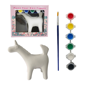 Elsas all'ingrosso salvadanai in ceramica bianca fai <span class=keywords><strong>da</strong></span> te vernici acriliche non tossiche cavalli in gesso giocattoli <span class=keywords><strong>da</strong></span> disegno divertenti - Product Image 6