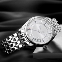 Automatikuhrwerk Edelstahl Luxus-Charm Chronograph Wasserdicht 5BAR Transparenter Boden Skelettgehäuse Hochwertig