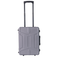 Estuche de Transporte Multifuncional de Plástico Rígido para Almacenamiento de Equipos, con Barra de Arrastre y Ruedas