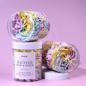 Sapone montato in fabbrica la rasatura personalizzata ammorbidisce la pelle liscia per la cura del corpo sale marino vegano sapone montato <span class=keywords><strong>al</strong></span> <span class=keywords><strong>limone</strong></span> - Product Image 1