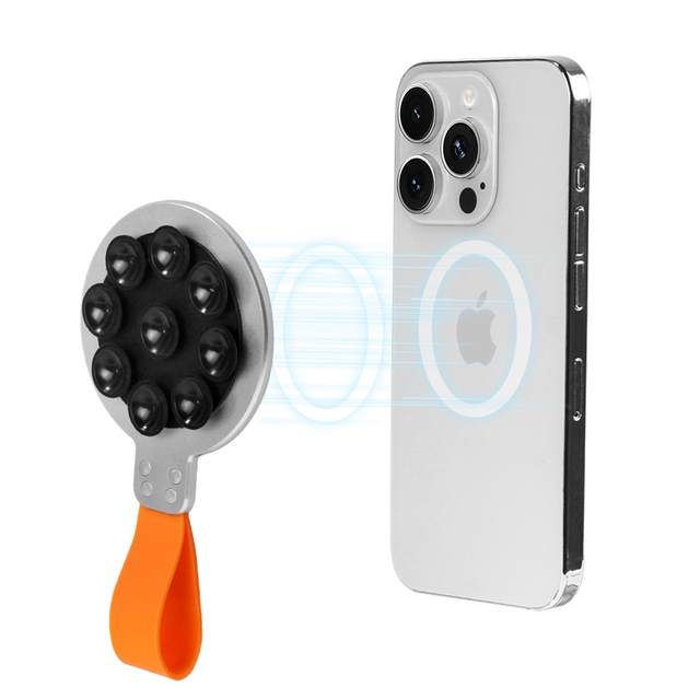 Removable Funny Magnetic Shower Wall Phone Grip Finger Strap for iPhone 17 16 for Samusng S26 Silicone Suction Cup Phone Holder