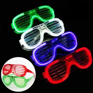 Festival Heart Shape Disco Flashing Neon Light Led Flashing Party Bar Dancing Glasses For Gift Toys For Kids Adult
