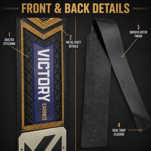 SNDZ Championship Shoulder Strap Earned Metal Engraved <b>Sports</b> <b>Medal</b> with UV Printed Logo and Gold Plated Details - Product Image 4