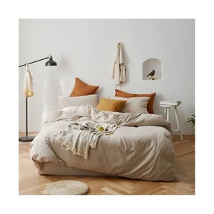 Housse de couette 100%, ensemble de draps en <span class=keywords><strong>lin</strong></span> français, linge de lit d'hôtel, housse de couette - Product Image 1