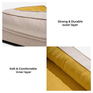 Sofá cama ortopédico cómodo para perros con soporte completo personalizado, Cama grande de espuma viscoelástica de lujo para perros con funda de terciopelo lavable extraíble - Product Image 5