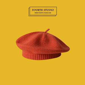 <span class=keywords><strong>Béret</strong></span> en tricot respirant et chaud de style coréen pour bébé garçon et fille, couleur bonbon unie, coupe-vent, style occidental pour enfants - Product Image 4