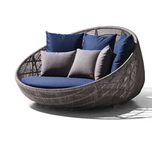 <span class=keywords><strong>Divano</strong></span> letto da esterno doppio <span class=keywords><strong>divano</strong></span> letto rotondo in rattan PE <span class=keywords><strong>piscina</strong></span> da giardino lettino da sole - Product Image 1