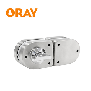 Serrure de porte vitrée centrale <span class=keywords><strong>double</strong></span> face <span class=keywords><strong>verre</strong></span>-contre-mur avec 3 clés - Product Image 5