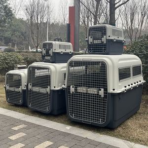 Trasportino Grande in Plastica da 48 Pollici per Gatti e Cani, Gabbia da Viaggio per Esterni, Trasporto Aereo per Animali Domestici - Product Image 1
