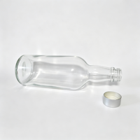 Bouteille en verre transparent avec bouchon à vis argenté, bouteille vide pour vin de prune, vin de fruits, vin de riz, stockage de boissons, logo personnalisé disponible