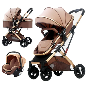 Coches Para <span class=keywords><strong>Bebe</strong></span> High Landscape Cochecito de bebé con asiento de coche Plegable Bidireccional Push Baby Trolley - Product Image 1