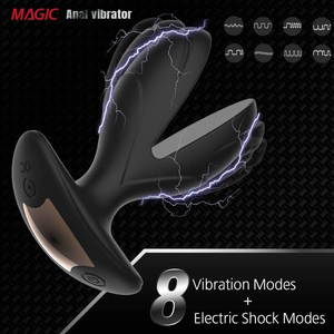 Plug anale vibrante con scossa elettrica, vibratore anale ricaricabile del punto G giocattoli adulti del sesso per le donne e le coppie gioco del sesso Gay - Product Image 4