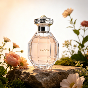 Botella de Perfume Vacía de 100 ml, Diseño Irregular Único de Primera Clase, con Forma de <span class=keywords><strong>Granada</strong></span> de Mano, con Pulverizador y Caja - Product Image 1