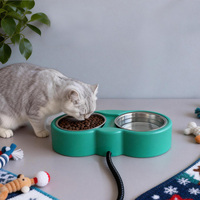 Bol chauffant pour animaux de compagnie, pour chat et chien, résistant au gel, distributeur de nourriture chauffante pour animaux avec cordon anti-mastication, étanche, thermostat intégré