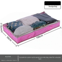 Sac de rangement sous lit pliable extra large avec fermeture éclair, organiseur de vêtements sous le lit