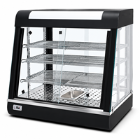Vitrine chauffante commerciale pour boulangerie, vitrine chauffante à verre incurvé pour gâteaux, pains et pâtisseries