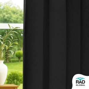 Rideaux d'extérieur imperméables noirs de qualité supérieure avec un style moderne élégant pour les patios, les balcons, les pergolas et les espaces de jardin - Product Image 5