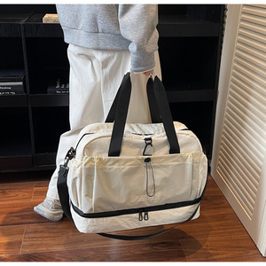 Large Capacity 20-35L Multi-function Foldable Camping Travel Bag Dry Wet Separation Water-Resistant Nylon Zipper Fitness Gym Bag - Product Image 2