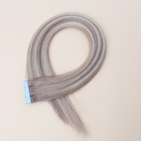 Extensions de cheveux invisibles à double trame européenne, en cheveux humains Remy russes, avec bande adhésive sans couture pour salons haut de gamme