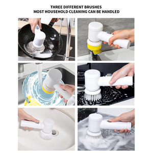 <span class=keywords><strong>Cepillo</strong></span> <span class=keywords><strong>de</strong></span> limpieza eléctrico <span class=keywords><strong>para</strong></span> cocina, <span class=keywords><strong>baño</strong></span>, puerta <span class=keywords><strong>de</strong></span> ducha, bañera, espejo, azulejo, bañera, plato, fregadero, motor doméstico <span class=keywords><strong>de</strong></span> mano - Product Image 4