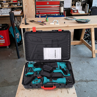 Kit d'outils pour meuleuse d'angle avec batterie Li-ion en plastique personnalisable 58*13*49cm Ensemble d'outils sans fil 20V