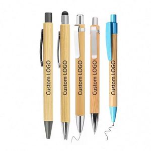 Bolígrafo Ecológico de Bambú Reciclable con Pantalla Táctil y Logotipo - Product Image 6