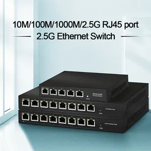 Source Supplier Fanless Non-poe Network Switch 5*2.5G RJ45 Port Metal Case 2.5gb Ethernet Switch For Network