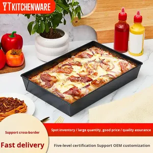 Molde para <span class=keywords><strong>Pizza</strong></span> Antiadherente de PTFE, Forma Rectangular, Corteza Crujiente, Plato Profundo para <span class=keywords><strong>Pizza</strong></span> Estilo <span class=keywords><strong>Detroit</strong></span> - Product Image 3