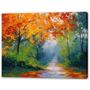 Pintura Artística en Lienzo, Pintada a Mano, Tamaño Personalizado, Diseño de Paisaje Hermoso, Pintura <span class=keywords><strong>al</strong></span> Óleo con Espátula Acrílica para Pared Interior - Product Image 1