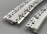 Profil LED en alliage d'aluminium anodisé double face de 15 mm, profil supérieur en dentelle, flexible, pliable, canal, couverture en silicone (série 6000)