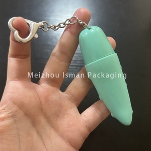 ISMAN Tubo Exprimible Vacío de 8g con Forma Única de Aloe Vera, Envase para Bálsamo <span class=keywords><strong>Labial</strong></span> con Hoja Verde para Niños, con Llavero y Logotipo Personalizado - Product Image 6