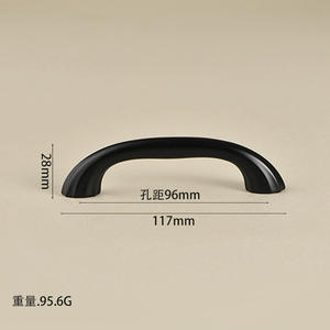 Manijas de latón para puertas de armario, para cocina, cómoda, cajón, armario, diseño curvo minimalista moderno, duradero, fácil instalación - Product Image 2