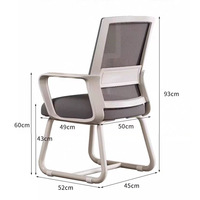 Vente en gros de chaise de bureau noire dossier confortable en forme d'arc longue séance caractéristiques conception simple pour chaise de formation de conférence