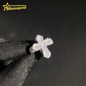 パスダイヤモンドテスターアイスアウトジュエリー男性ダイヤモンドリングヒップホップVVS Moissaniteカスタム925シルバーキューバリング - Product Image 6