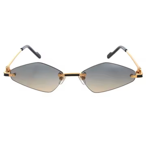 Gafas de Sol Cuadradas de Lujo con Montura Semi-Redonda y Diseño de Cristal, Ligeras y Ecológicas para Hombres a la Moda - Product Image 3