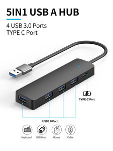 5 En 1 <span class=keywords><strong>puertos</strong></span> Desktop Hub Splitter <span class=keywords><strong>PC</strong></span> de alta velocidad <span class=keywords><strong>Usb</strong></span> 3,0 Adaptador de 4 <span class=keywords><strong>puertos</strong></span> Carga Estación de acoplamiento de 4 <span class=keywords><strong>puertos</strong></span> 3,0 <span class=keywords><strong>Usb</strong></span> Hub - Product Image 5