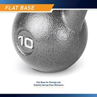 Kettlebell en fonte QS à usage commercial, 10-55 lb, pour l'entraînement de force