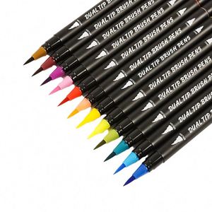 Juego de 100 Rotuladores de Acuarela No Tóxicos con Punta de Pincel Suave, Marcadores Artísticos Tipo Copic para Dibujo - Product Image 1