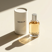 Vente flash - Flacon de parfum en verre cylindrique de 30 ml, 50 ml, 100 ml - Col de 15 mm - Fond épais - Flacon pulvérisateur en verre avec boîte personnalisée