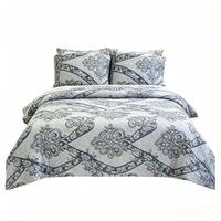 Lot de deux housses de coussin pliables en polyester gris doux avec motif végétal 500TC pour hôtels et hôpitaux (vente en gros)